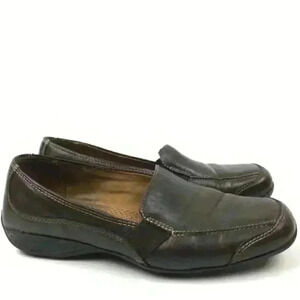 Natural Soul Flats Size 7 W Amelia Leather Loafers